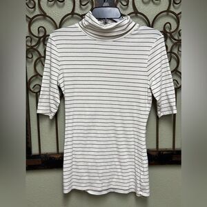 A New Day turtleneck 3/4 sleeve striped top